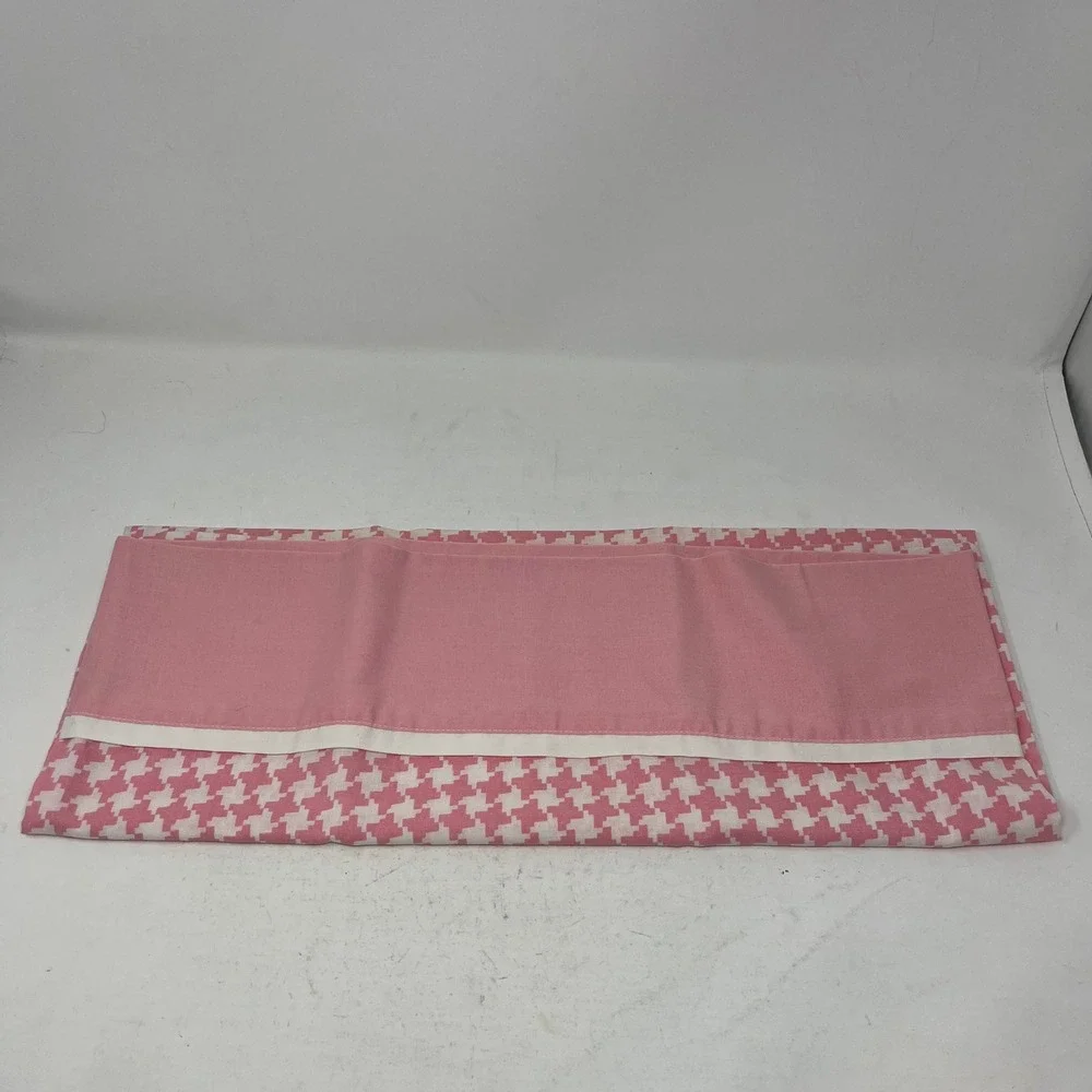 Vintage Pacific Pink White Houndstooth Standard Pillowcase Set 2pc USA Muslin